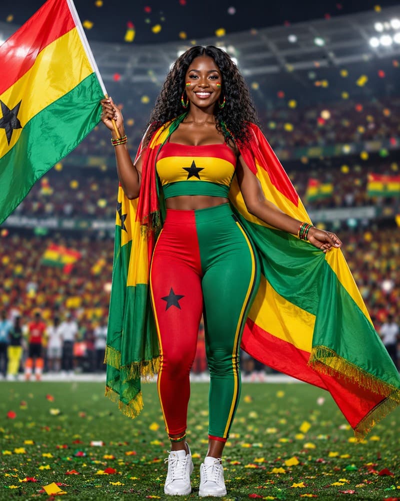 Ghana fan representing Ghana in CHARMING leaderboard