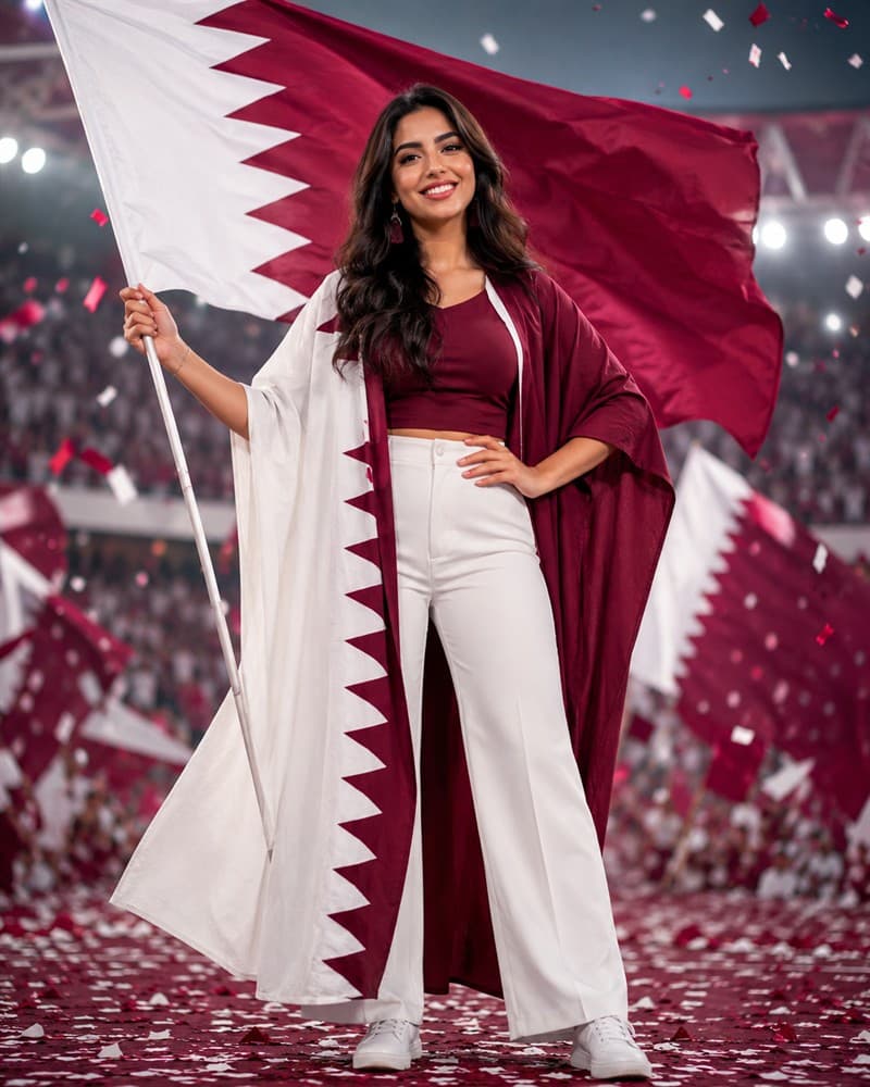 Qatar fan representing Qatar in CHARMING leaderboard