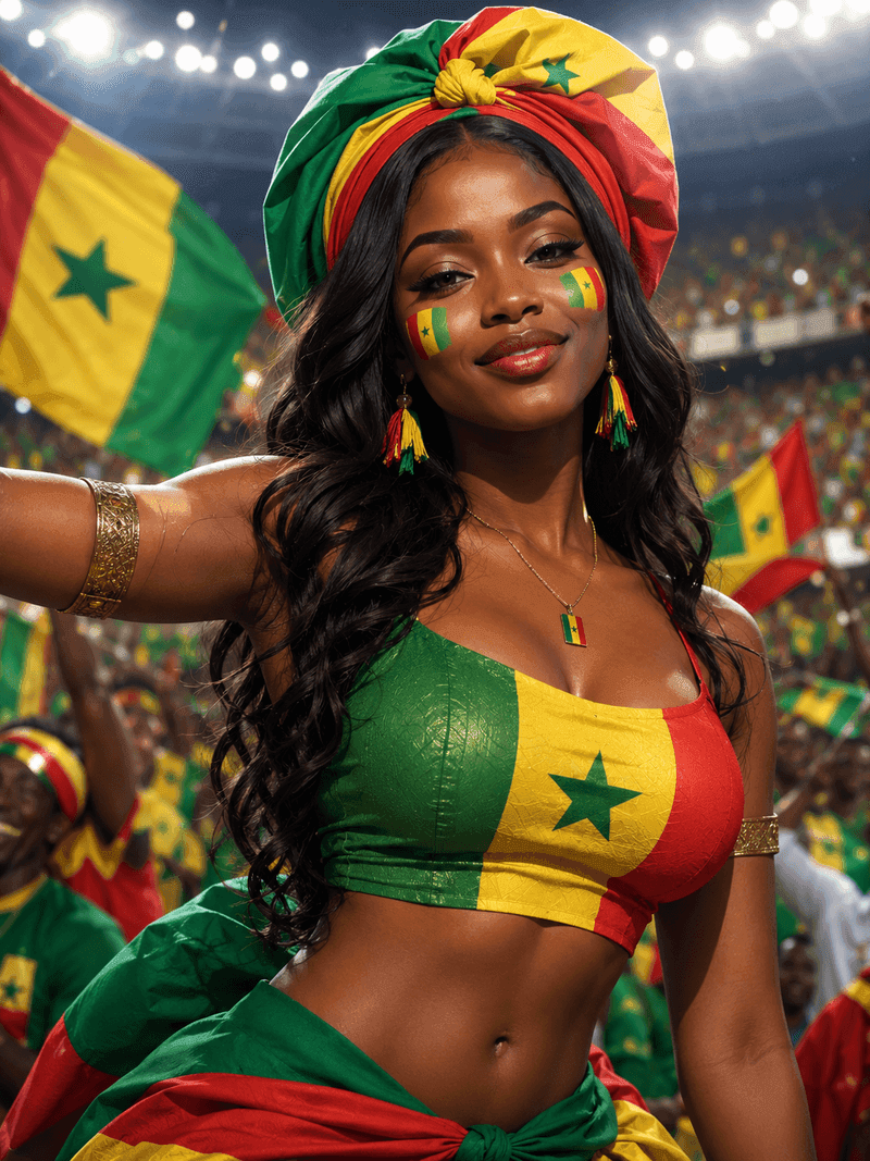 Senegal fan representing Senegal in CHARMING leaderboard